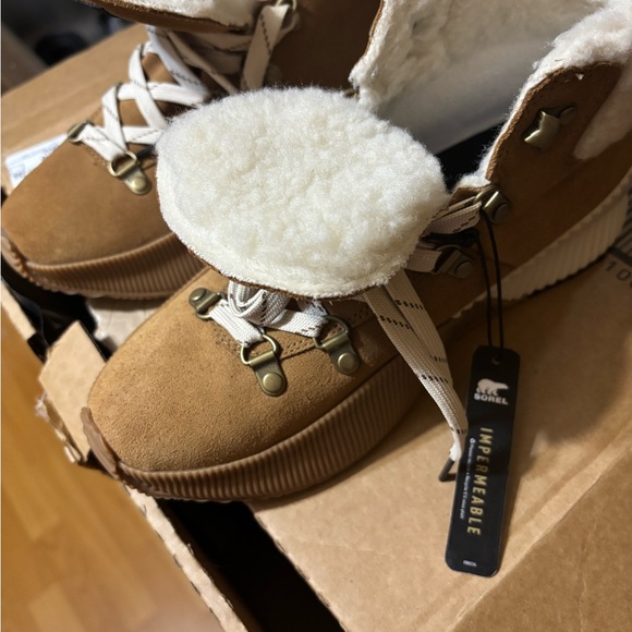 SOREL x Prana Out N About III Conquest Waterproof Boots Size 8 Brown Suede - Picture 10 of 13